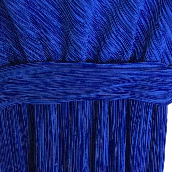 NWT Blue Liz Roberts Dress W/ Belt/buttons - Picture 2 of 8